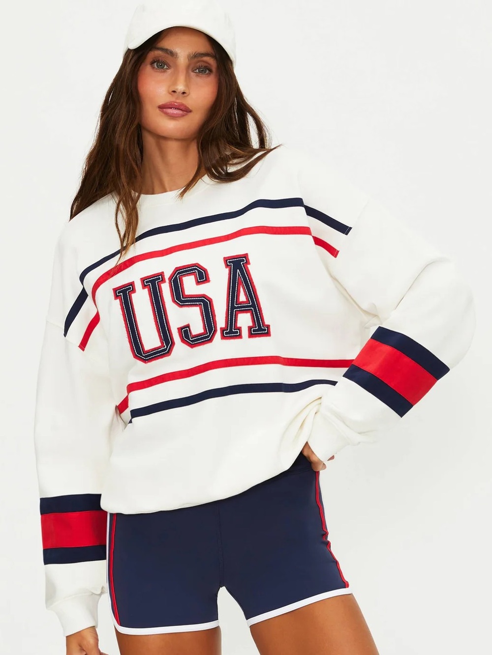 BeachRiot Devyn Oversized Sweatshirt Firework Colorblock